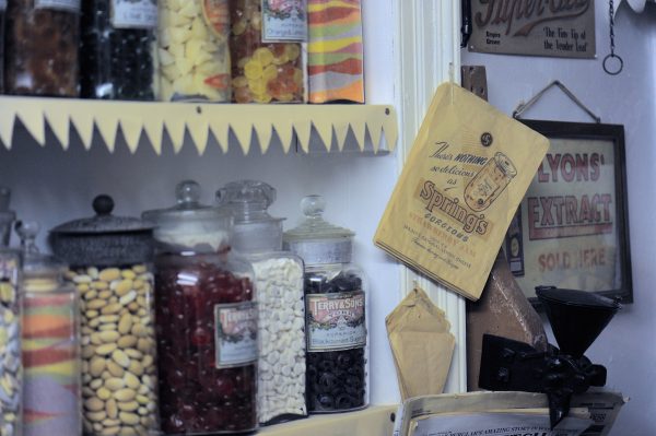 Image of jars of sweets in village shop