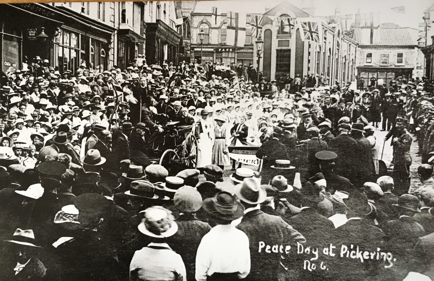 Nurses in procession at Peace Day Parade in Pickering 1919